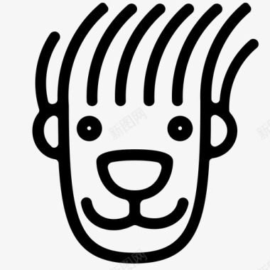 虫豪猪脸刺猬食虫动物图标图标