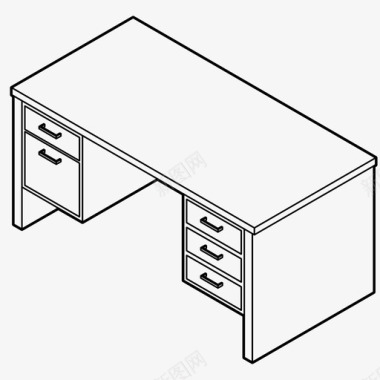 可拆卸办公桌办公桌办公室书房图标图标