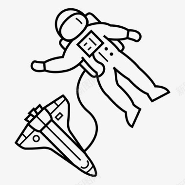 太空行走宇航员人类太空图标图标