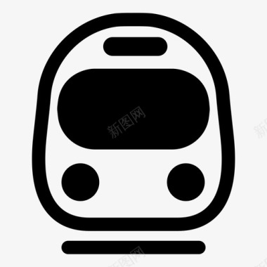 城市交通地铁列车地铁图标图标