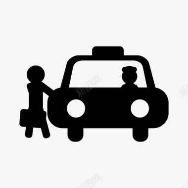 出租车上车乘客图标图标