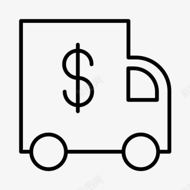 装甲车银行银行安全图标图标