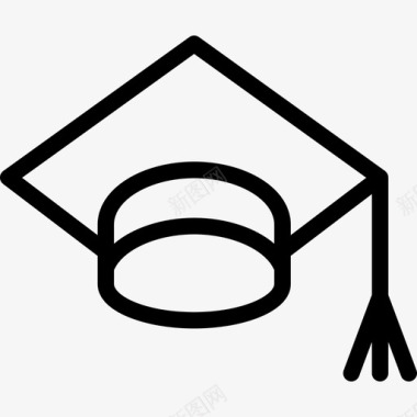 毕业帽大学边框颜色图标图标