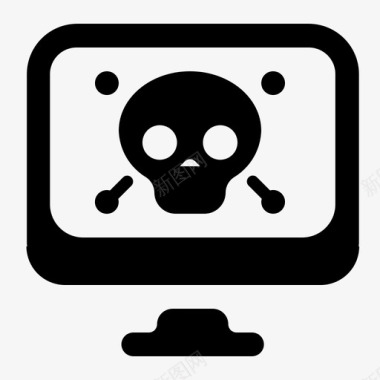计算机病毒计算机病毒致命的监控图标图标