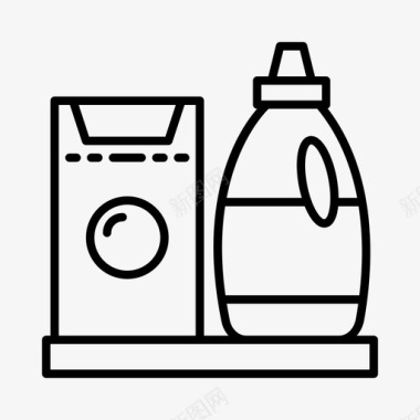 洗衣粉清洁用品家政图标图标