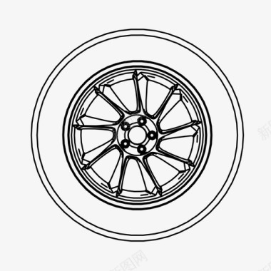 轮胎标志车轮汽车轮胎定制图标图标