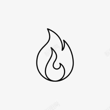 欧式元素火焰燃烧元素图标图标