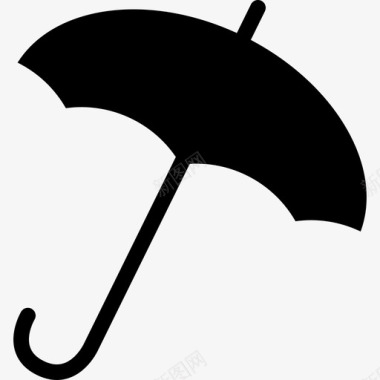 打开黑色的伞很漂亮图标图标