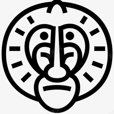云彩的脸图片曼陀罗脸狒狒猴子图标图标