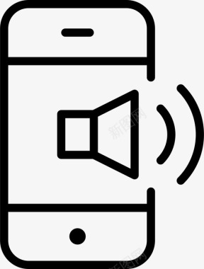 喇叭音量手机设备声音图标图标