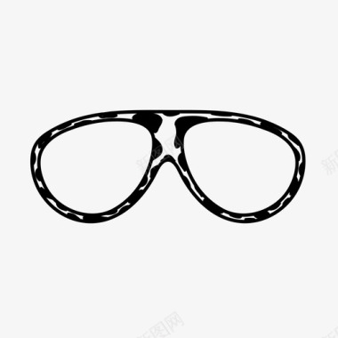 龟壳圆形飞行员眼镜镜框龟壳图标图标