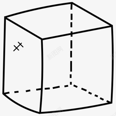涂鸦特效背景立方体实心图形正方形图标图标