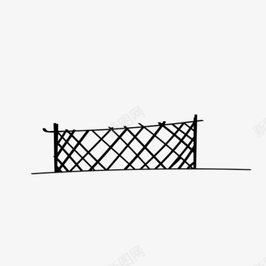 围栏铁丝网围栏封闭的图标图标