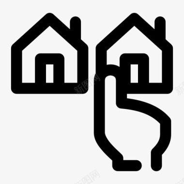 选房房子房地产图标图标