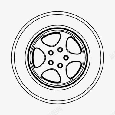 汽车前盖车轮汽车轮胎定制图标图标