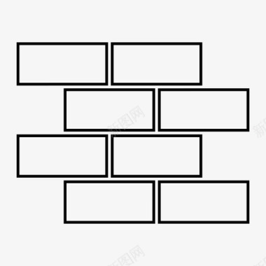 垮塌的砖墙砖墙砌块图标图标
