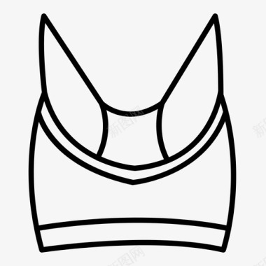 女性服装运动胸罩服装时尚图标图标