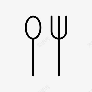 餐厅标志食物菜单叉子图标图标