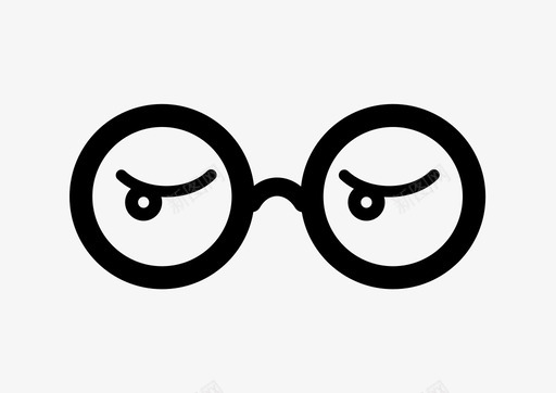 眼镜眼睛眼镜架图标图标