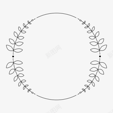 菠萝叶叶冠缘圆图标图标