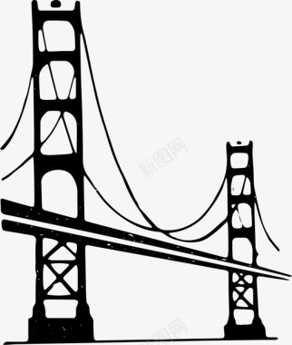 金门大桥加利福尼亚洛杉矶图标图标