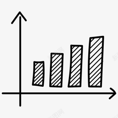 涂鸦框条形图分析统计图标图标