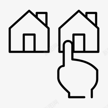 住宅房子住宅选择房地产房子图标图标