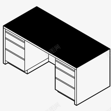 办公室伏案工作办公桌办公室书房图标图标
