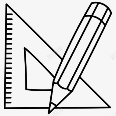 数学标识几何工具绘图几何图标图标