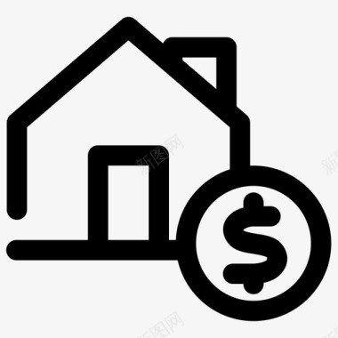 住宅房子房价房子房地产图标图标