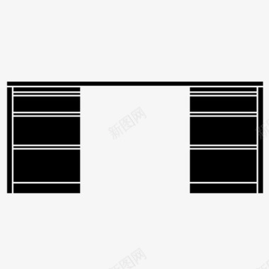 写字书桌柜台家具图标图标