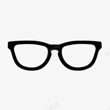 黑框眼镜图标图标