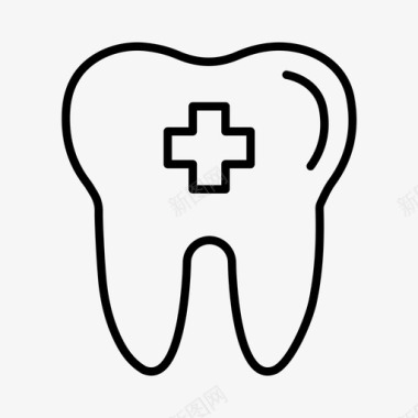 干净的牙齿牙医牙科牙科健康图标图标