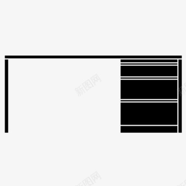 家具空间分类书桌柜台家具图标图标