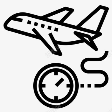 时间的流逝起飞时间持续时间航班图标图标
