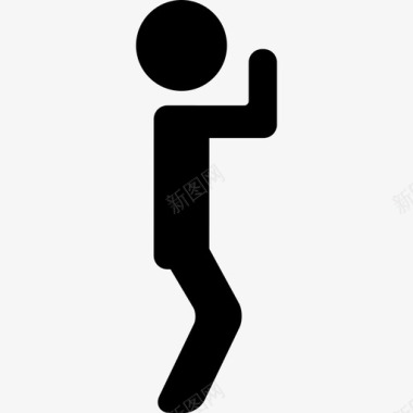 锻炼手臂和膝盖人动作的人图标图标