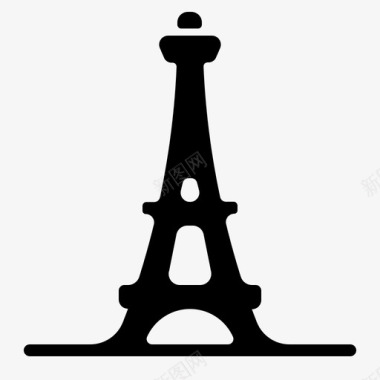 巴黎世界纪念碑埃菲尔铁塔图标图标
