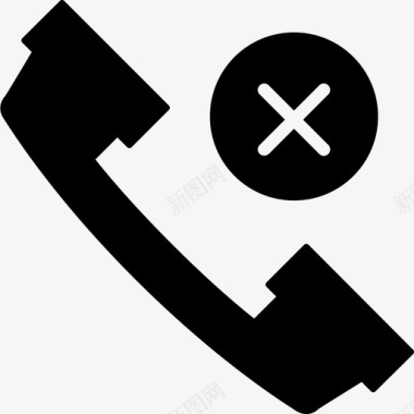 删除垃圾箱取消呼叫通信联系图标图标