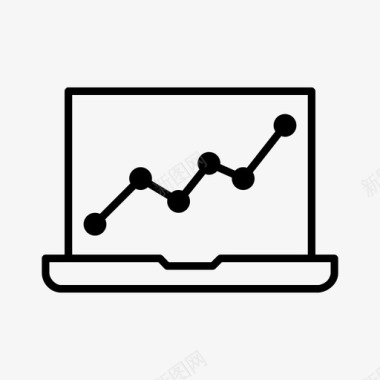 图表商务笔记本电脑图标图标
