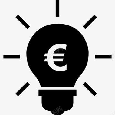 欧式创意灯泡商务图标图标