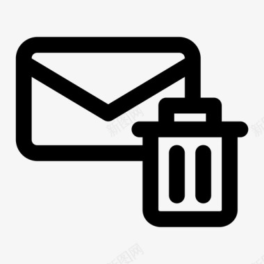 删除垃圾箱删除邮件电子邮件信件图标图标