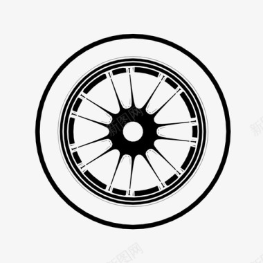 汽车车轮汽车轮胎定制图标图标