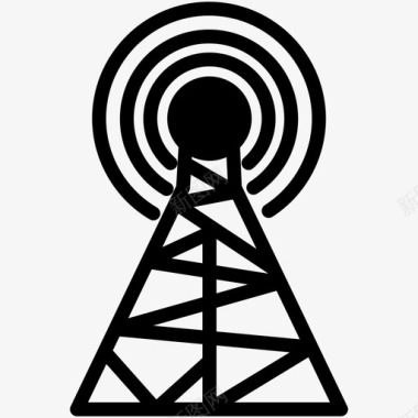 通信塔通信无线电图标图标