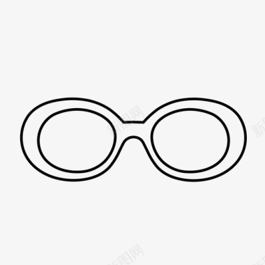 椭圆形眼镜镜框图标图标