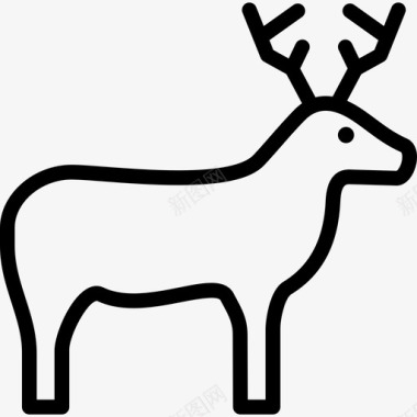 驯鹿鹿动物麋鹿图标图标