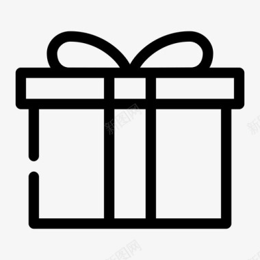 礼品盒礼品包装图标图标