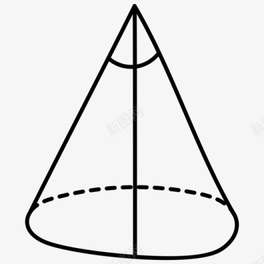 涂鸦背景动作圆锥体三维圆锥体形状圆锥体形状图标图标