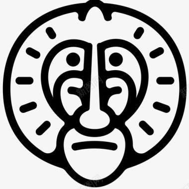 曼陀罗脸狒狒猴子图标图标