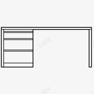 书桌PNG书桌柜台家具图标图标