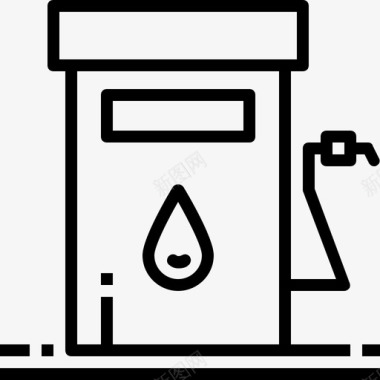 有机茶油加油站能源燃料图标图标